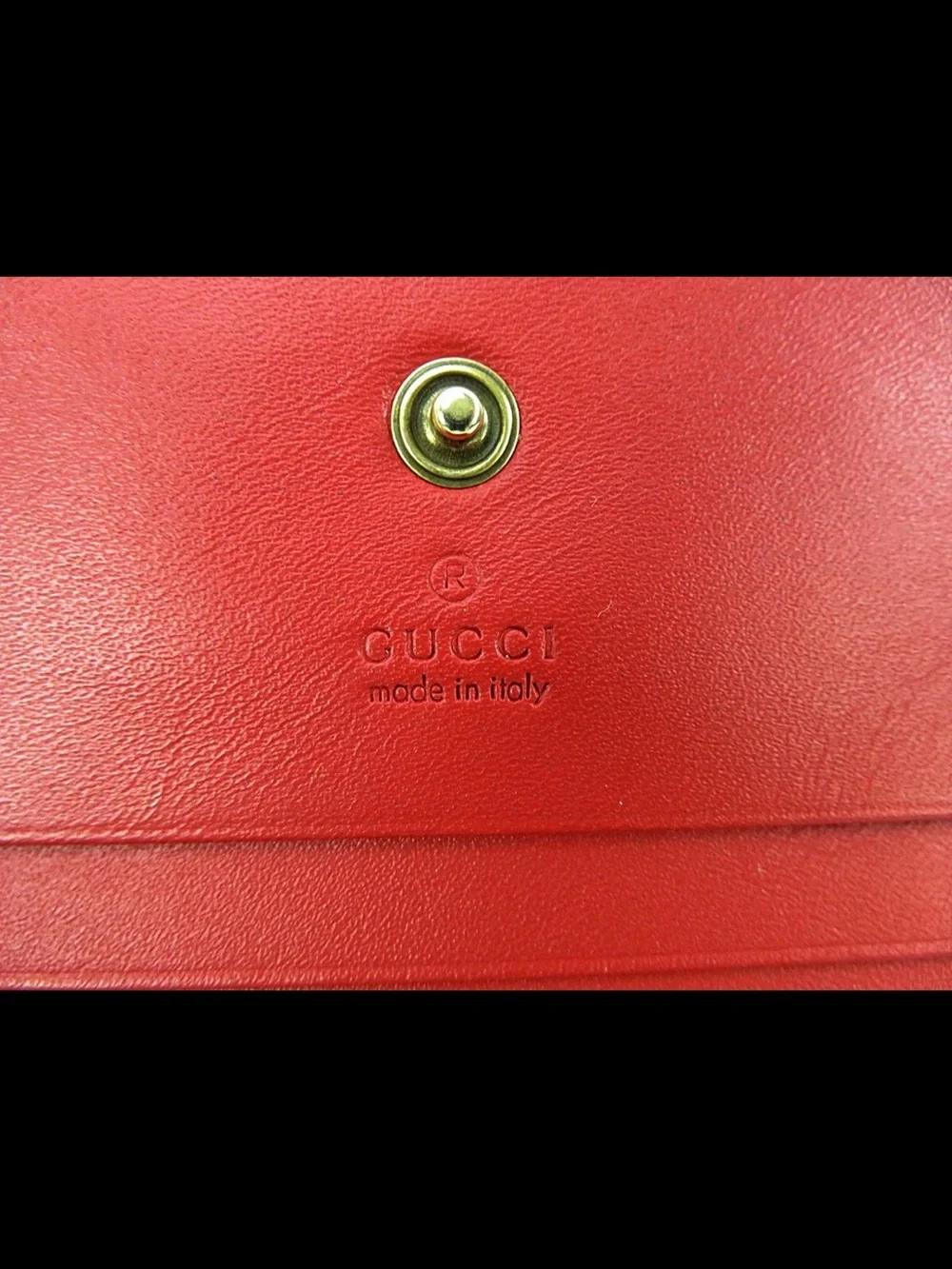 Gucci Beige GG Supreme Cherry Appliqué Wallet
